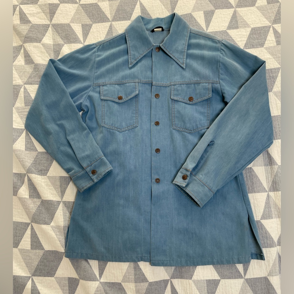 VINTAGE Sears Western Wear Denim Shirt Jacket